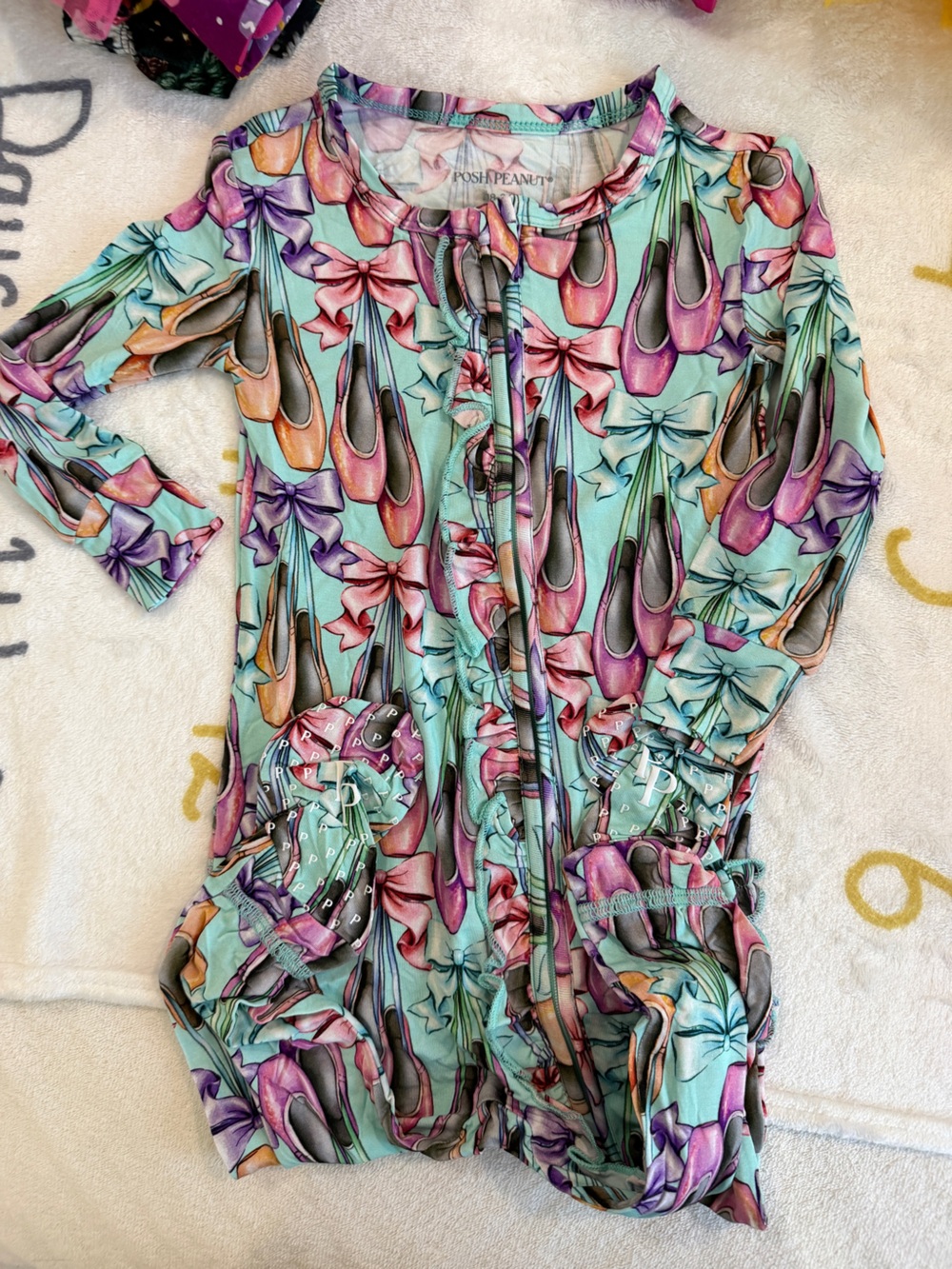 NWOT Posh Peanut Ballet Shoes footed footies - 18-24M